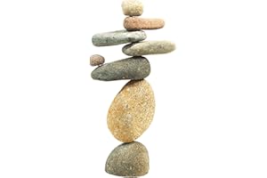 Ancient Graffiti Eight-Stone Balancing Cairn - Indoor/Outdoor Garden Decoration