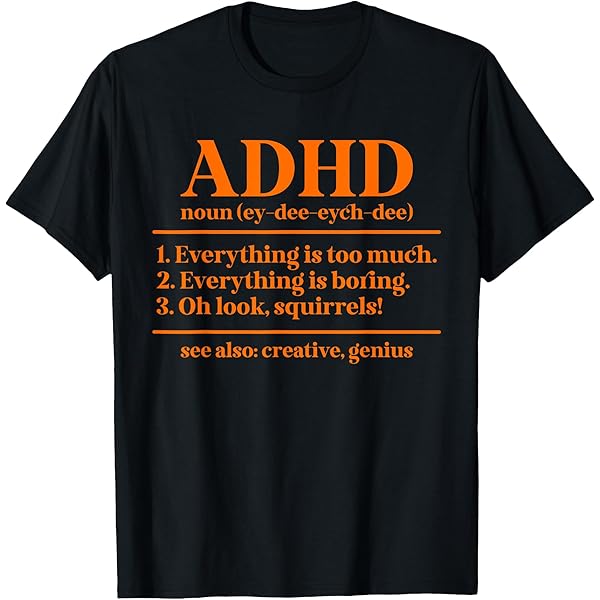 Amazon.com: ADHD Definition ADHD Awareness Month ADHD Warrior T