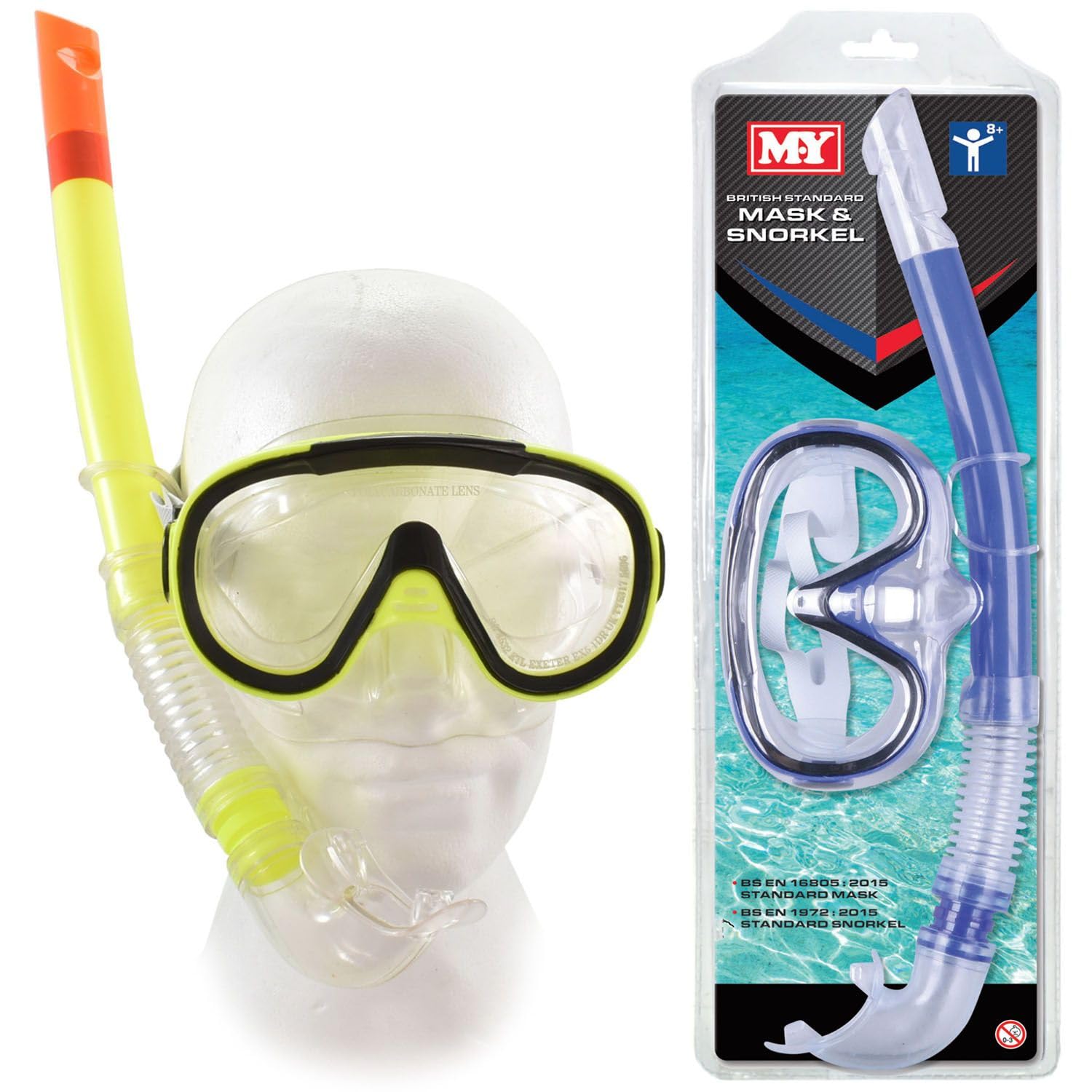 Outdoor Leisure Direct M.Y British Standard Swimming Mask & Snorkel Set