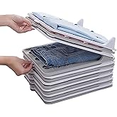 10 Pcs T Shirt Organizer Closet Organizer Stackable Durable Clothing Trays - Shirt Receipt Board Shirt Dividers File Organize