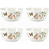 Lenox Butterfly Meadow Melamine All-Purpose Bowls, Salad Bowl Set for 4 | lightweight, bpa-free, dishwasher safe | versatile for cereal, soup, or salad | multi-purpose bowl | 16oz capacity
