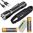 EdisonBright Fenix Bundle TK16 V2.0 3100 Lumen LED Tactical Flashlight, 2 X Rechargeable 5000mAh Li-ion Batteries, Holster BBX5 Battery case