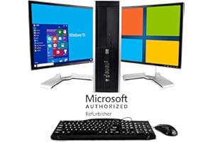 HP Elite Desktop Computer, Intel Core 2 Duo 2.9 GHz, 8 GB RAM, 1 TB SATA HDD, Keyboard & Mouse, WiFi, Dual 22in LCD Monitors 