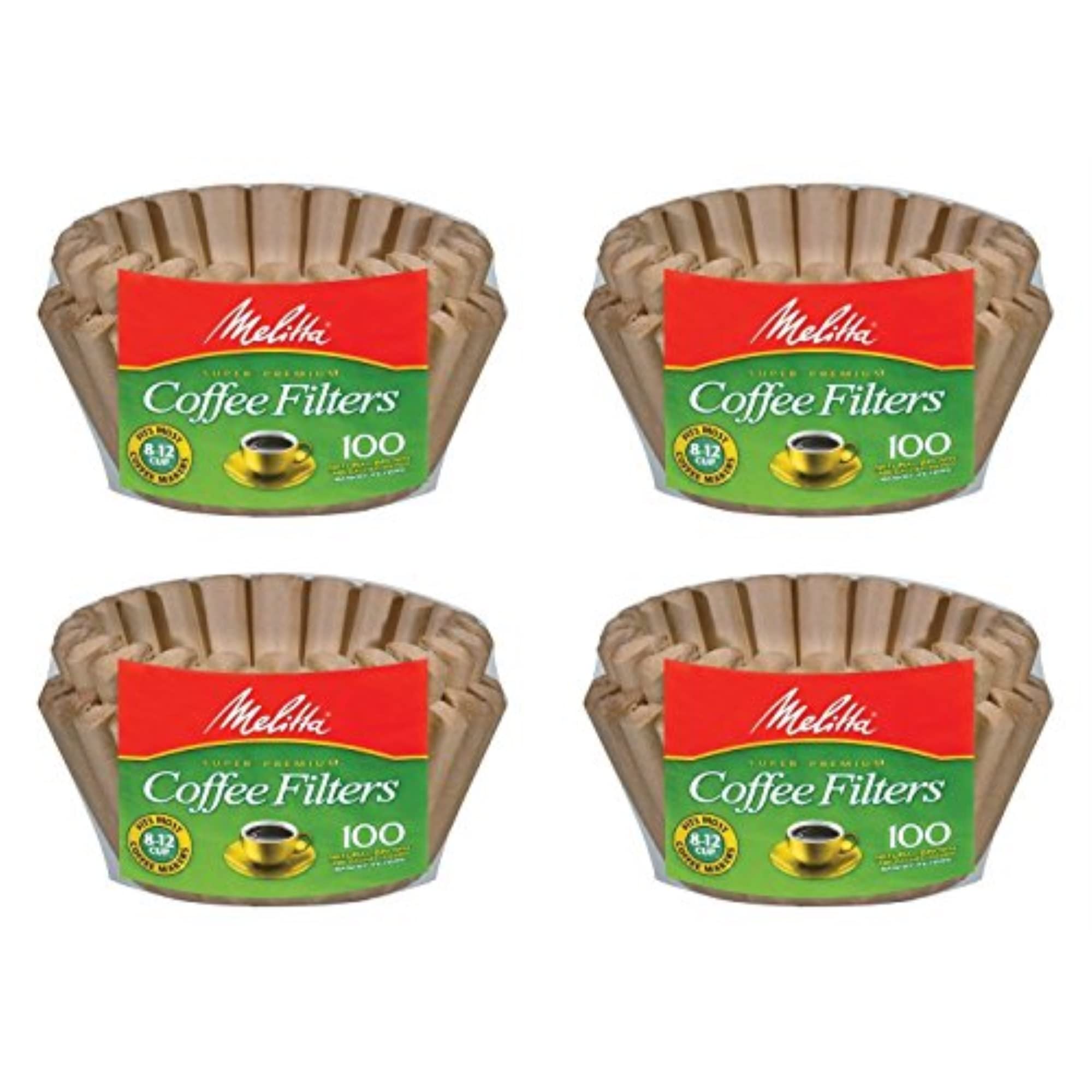 Melitta 8-12 Cup Basket Filter Paper (Natural Brown, 400 Count)