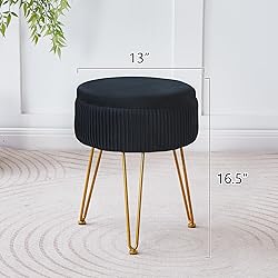 Cpintltr Velvet Foot Rest Stool Multipurpose