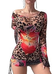 ZAFUL Womens Swimsuit Cover Up Dress Off Shoulder