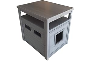 New Age Pet ECOFLEX® Jumbo Cat Box Cover and End Table with Litter Box Enclosure and a 10 Year Warranty Hides Unsightly Litter Box made with Moisture & Odor Resistant Composite Material