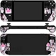 PlayVital Premium Split Handle Grips for Steam Deck LCD & OLED - Soft Rubber Pads, Trackpads Skin, Trigger Back Button With Thumb Grips - Hexagonal Diamond Textured Lovely Punky Bunny