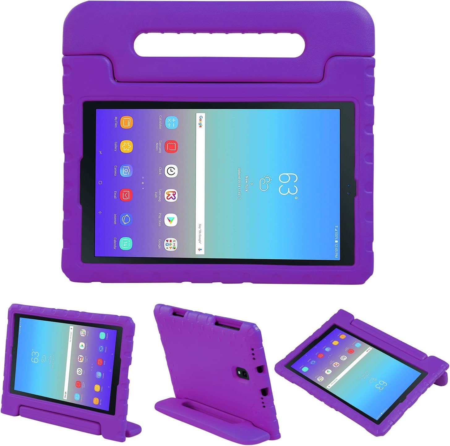 NEWSTYLE Kids Case for Galaxy Tab A 10.5 2018 Model SM-T590/T595/T597, Light Weight Shockproof Handle Stand Kids Friendly Case Cover for Samsung Galaxy Tab A 10.5-inch 2018 Released Tablet (Purple)