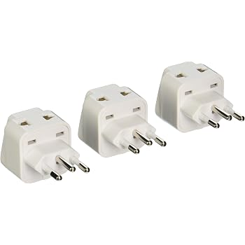 CKITZE Universal-Reiseadapter – 3er Pack, Typ D Für Südafrika & Indien, Mit 2 Steckdosen