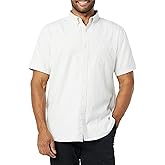 Amazon Essentials Men's Slim-Fit Short Sleeve Stretch Oxford Shirt with Pocket