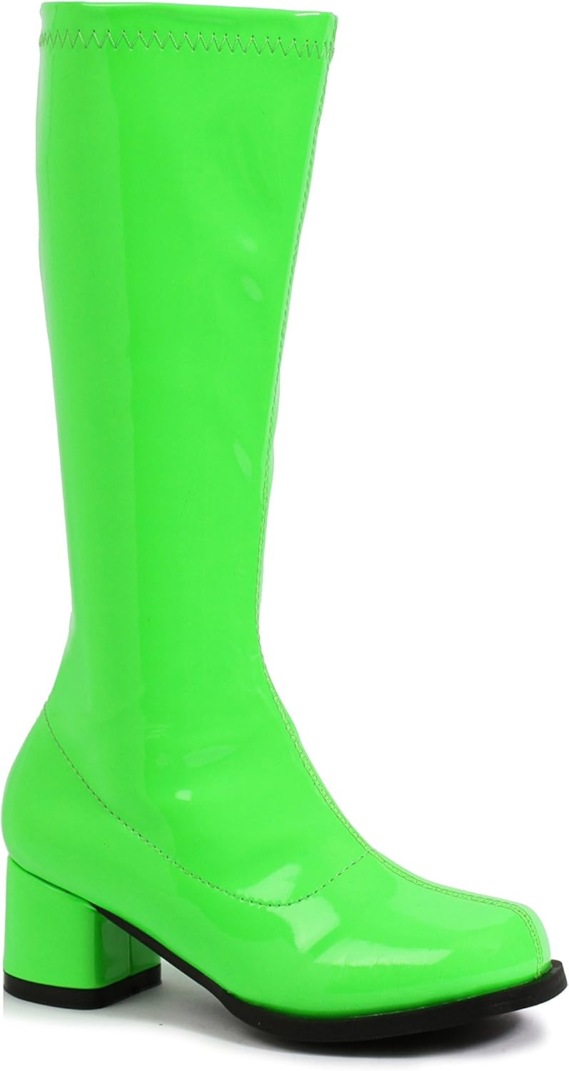 Dora Girls Neon Lime Green 1.75" Go Go Boots size Medium Amazon.ca
