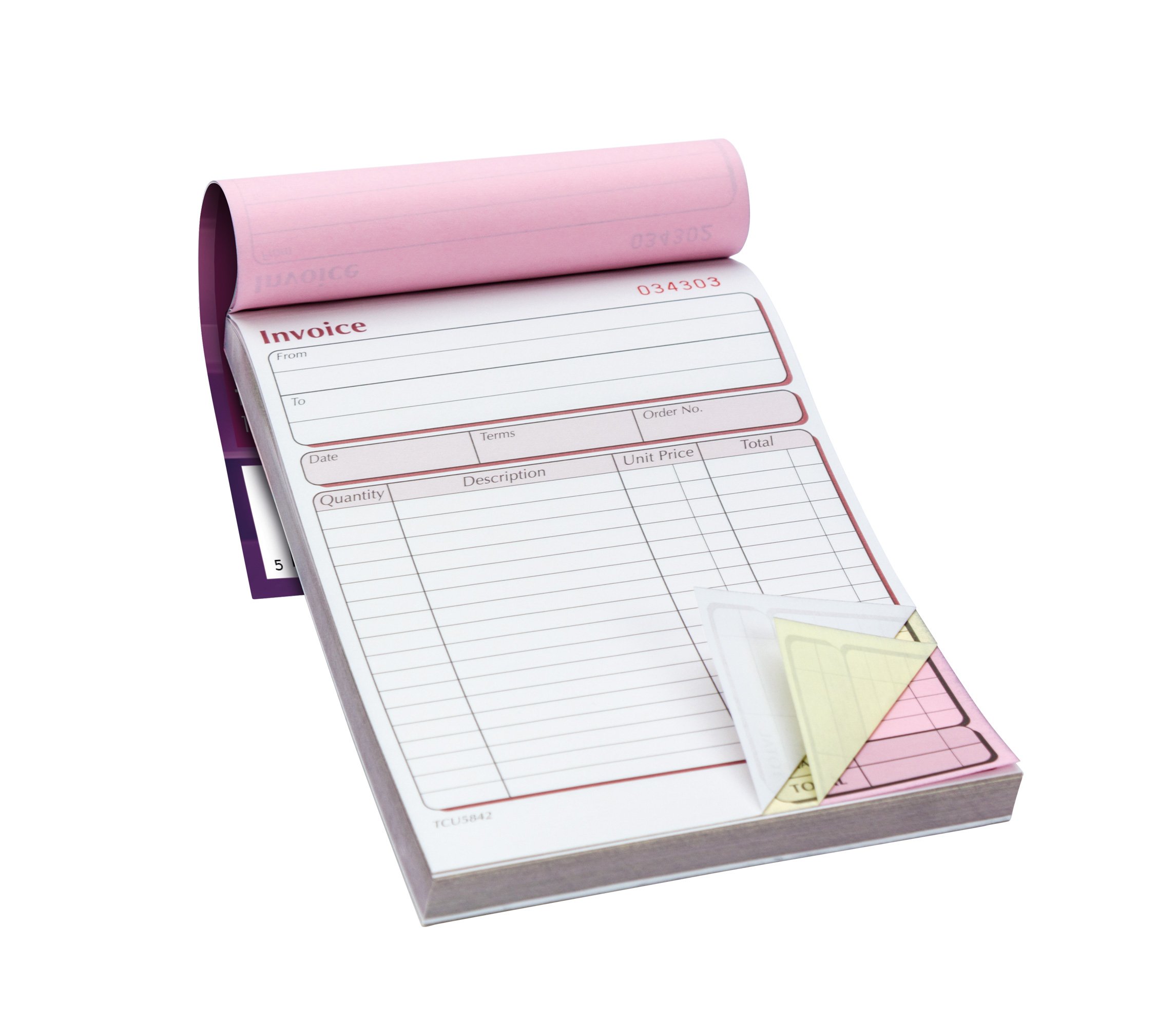 Pukka Pad, NCR Triplicate Invoice Book 203 x 137mm Pack of 5
