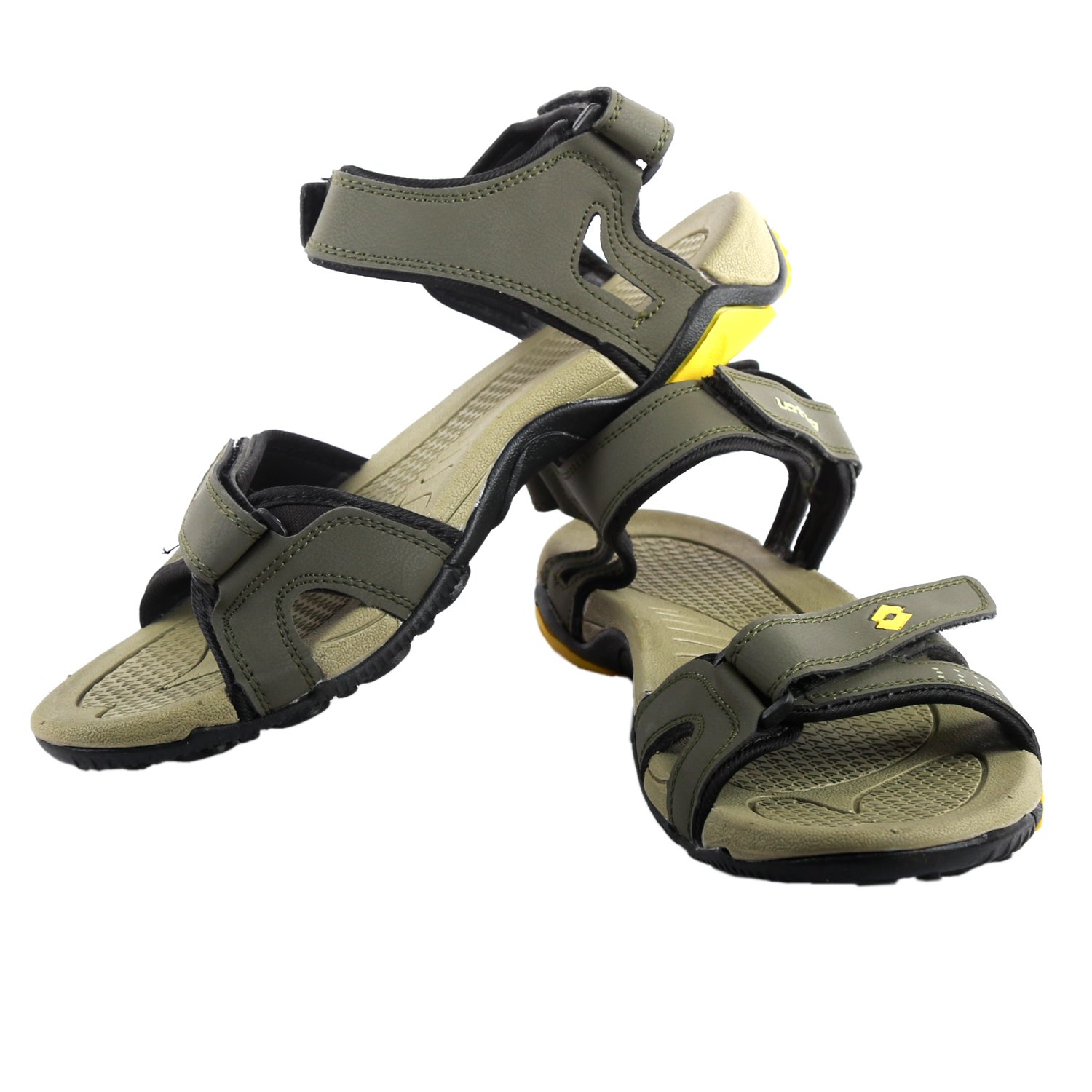 Floaters Lotto Sandals Amazon Lotto Mens Olive Yellow Sandals And
