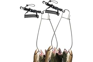 YEESOOM Fish Stringer Clip Large, Fishing Stringer Carry Multiple Large Fish, Quick Release 78”Steel Core Lanyard, Designed for Spearfishing, Kayak Fishing & Scuba Diving, Stainless