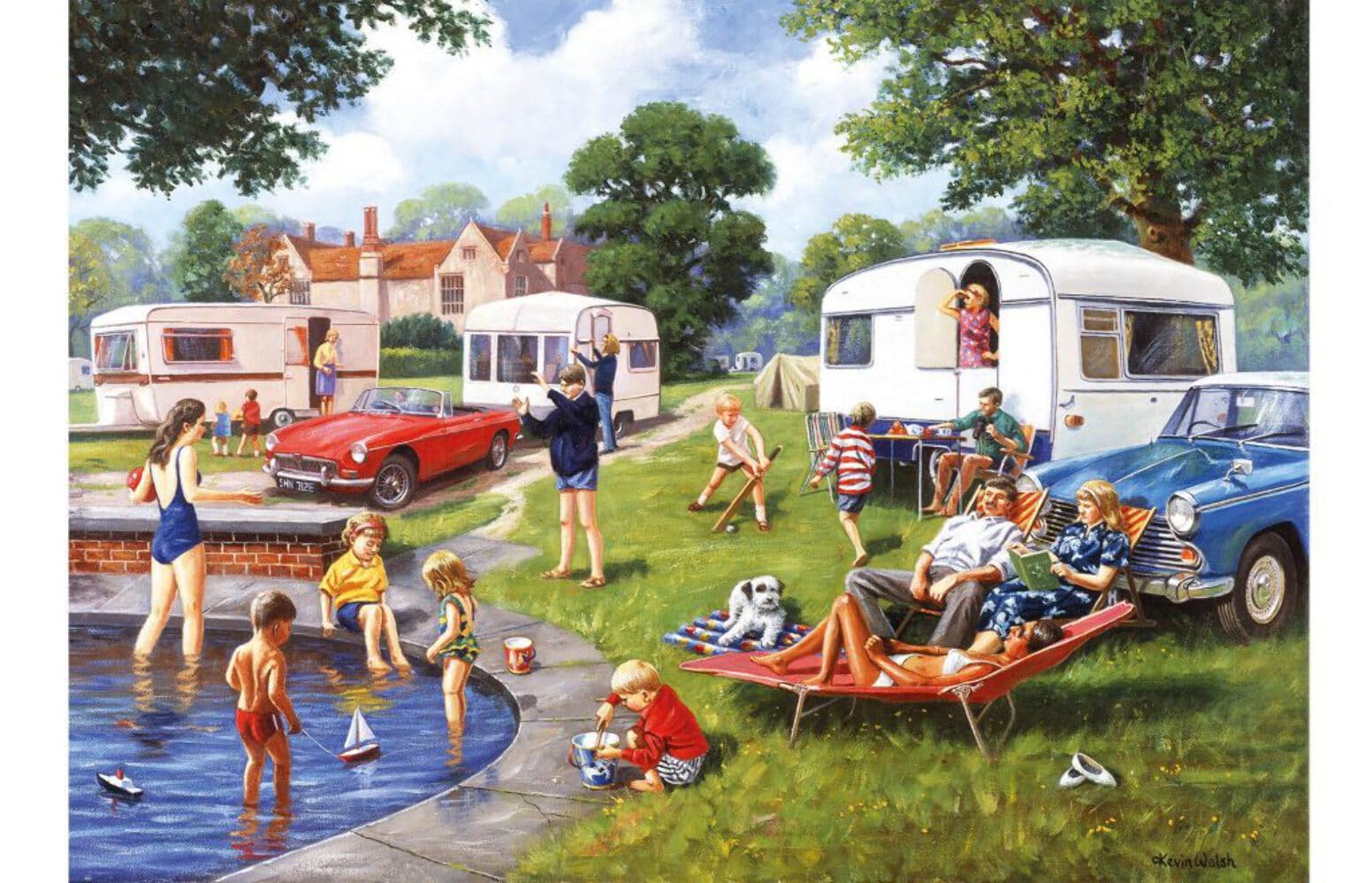Kevin Walsh 1000 Piece Nostalgia Collection Caravan Holiday Jigsaw Puzzle