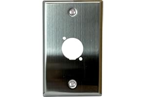 DIYTECH XLR Wall Plate Blank and XLR Panel Combo - Perfect for Professional Audio Setups in Studios, Theaters, and Conference Rooms - Easy to Install and Durable Design -1 Port Stainless Steel