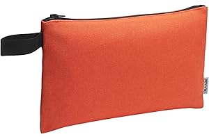 KOYYTO Canvas Tool Pouch with Zipper,Upgrade 16 oz Heavy Duty Small Tool Bag,Multipurpose Organizer Utility Tool Bag,for Tools,Office Supplies,Cosmetics,Stationary,Gifts,Orang