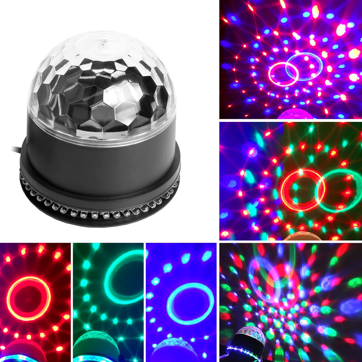 WEINAS® Mini Bola Mágica Lámpara LED Portátil Activada por Voz Bola de