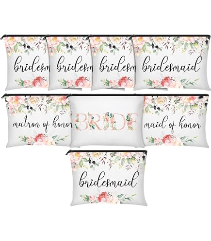 Inbagi Brautjungfern-Geschenkbox – Set Mit Glasbecher, Duftkerze, Make-up-Tasche & Karte