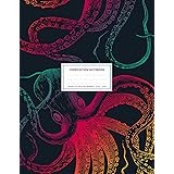 Vintage Octopus Purple: Ocean Sea Life Octopus Notebook College Ruled 8 ...