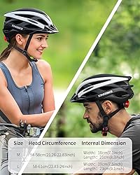 KINGBIKE Light Comfortable Adults Youth Bike Helmet
