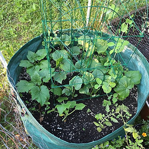 SYOOY 63 Gallon Garden Tool Trash Bag Green Lawn Garbage Storage Bag with Handles for Outdoor Garden Lawn - 18 Inches Height x 32 Inches Width