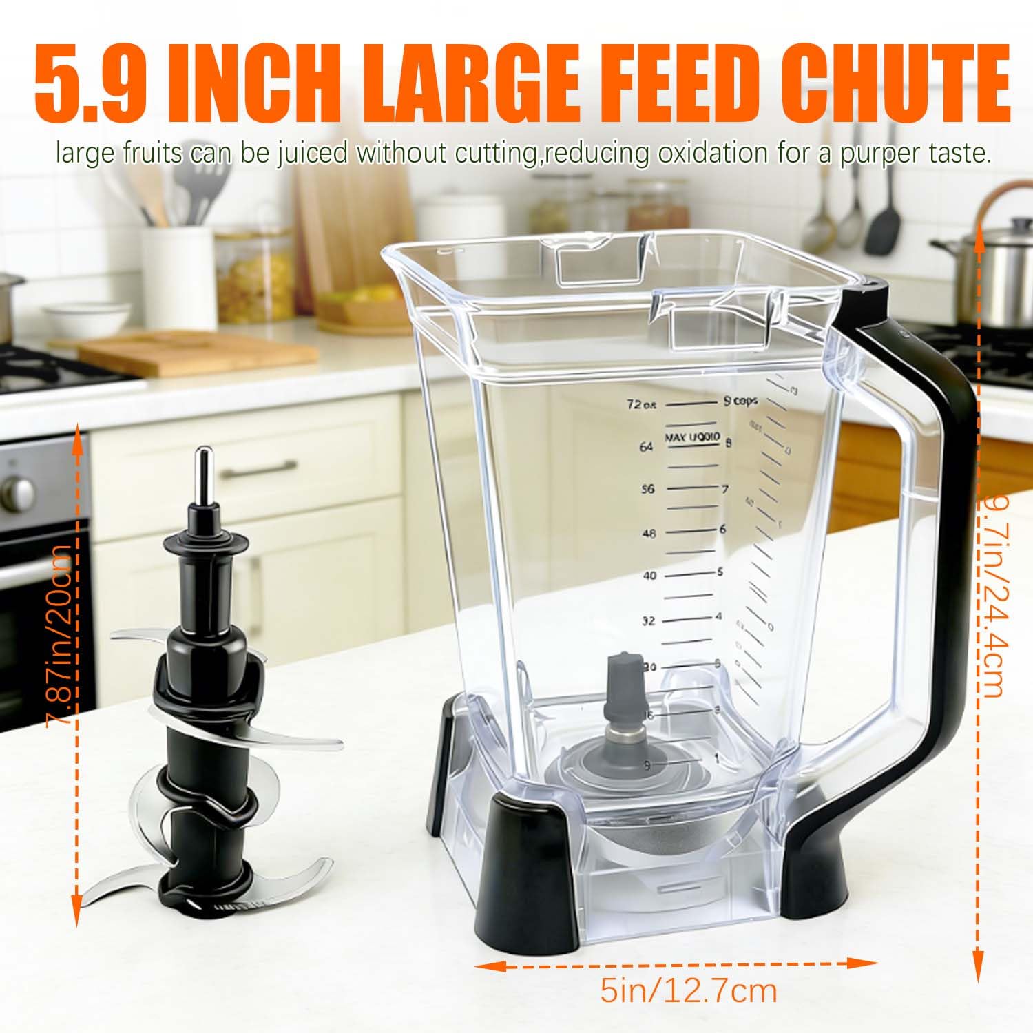 Condition photo showing New/Like New for compatible with ninja blender replacement water tank (72 oz xl cup) replacement blade parts and suit