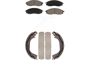 Transit Auto Front Rear Ceramic Brake Pads And Drum Shoes Kit Replacement For Nissan Xterra Frontier KCN-100459