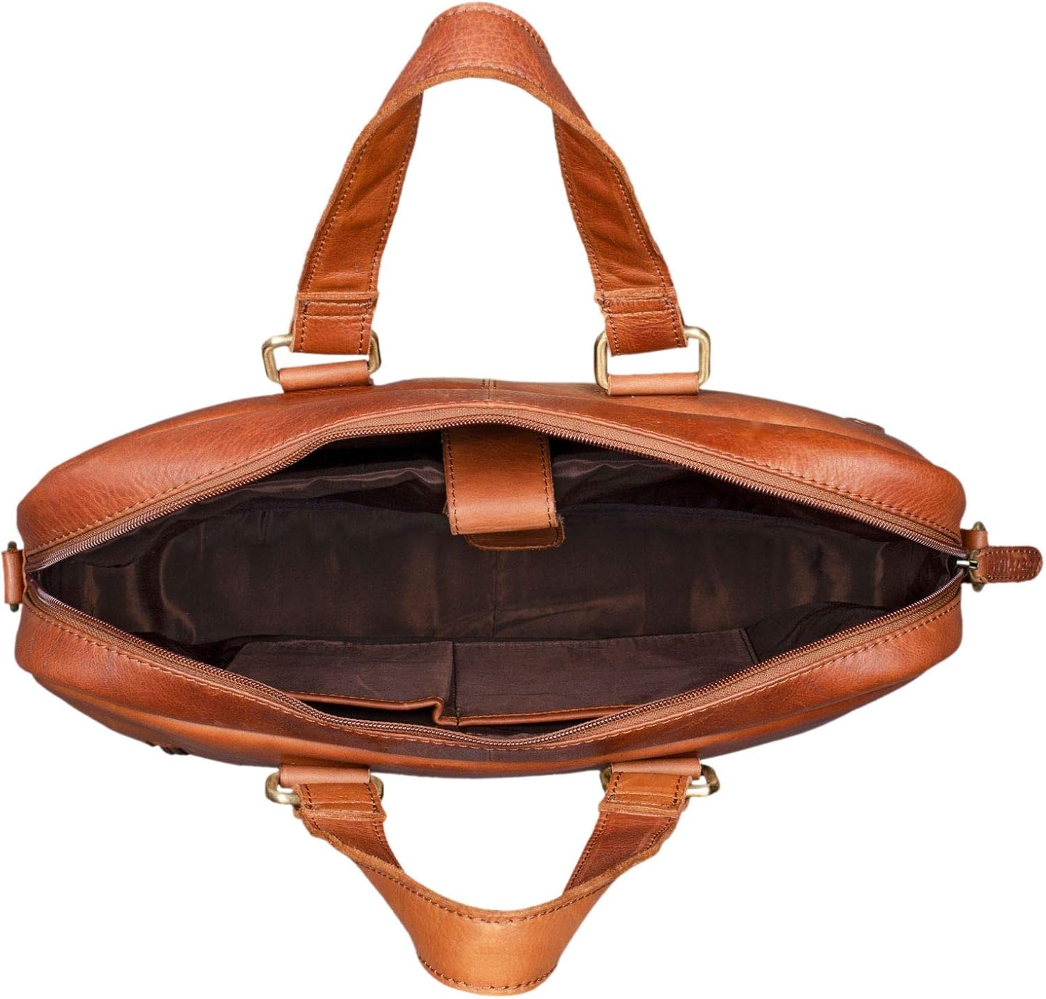 STILORD "Jonte" Vintage Work Bag Leather Men Women Large Shoulder Bag for 13,3 Inch Laptop MacBook Briefcase in Genuine Leather Colour:girona - Image 5