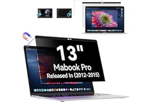 PROTESCREEN Privacy Screen MacBook Pro 13 Inch (2012-2015), Magnetic Removable Anti Glare Blue Light Privacy Filter with Camera Cover, Anti Spy Black out Laptop Screen Protector for Mac 13In (A1278, A1425, A1502)