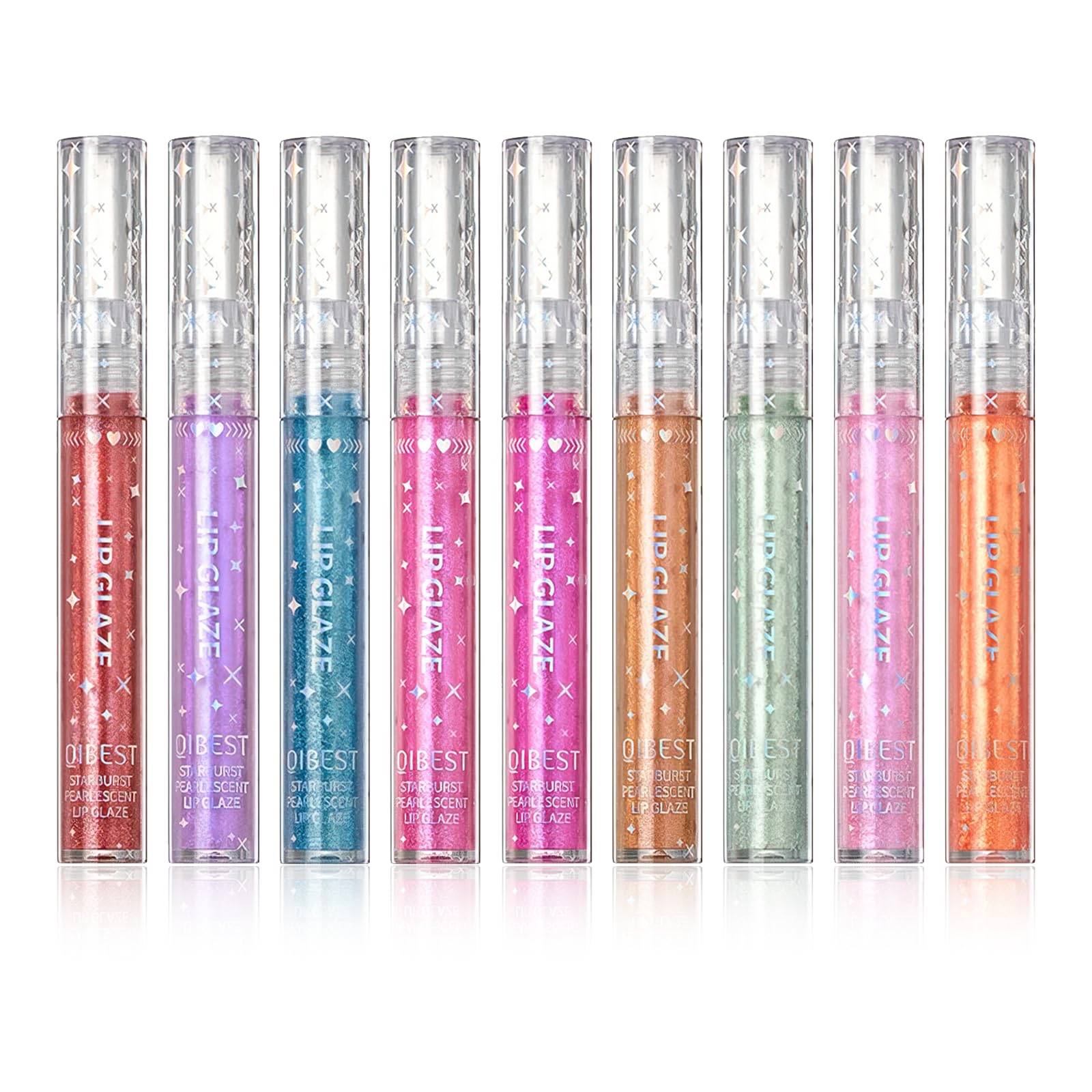 Leogony 9PCS Lip Gloss Set for Gift Teenage Girls, Long Lasting Glitter Lipstick, Waterproof Lipgloss Sets for Girls Teen
