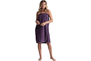 Turkuoise Cotton Knee Length Spa/Bath Terry Body Wrap with Adjustable Closure