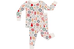 Little Sleepies Two-Piece Pajama Set for Boys & Girls, Soft Viscose from Bamboo Toddler Pajamas for Kids, Family Matching PJs