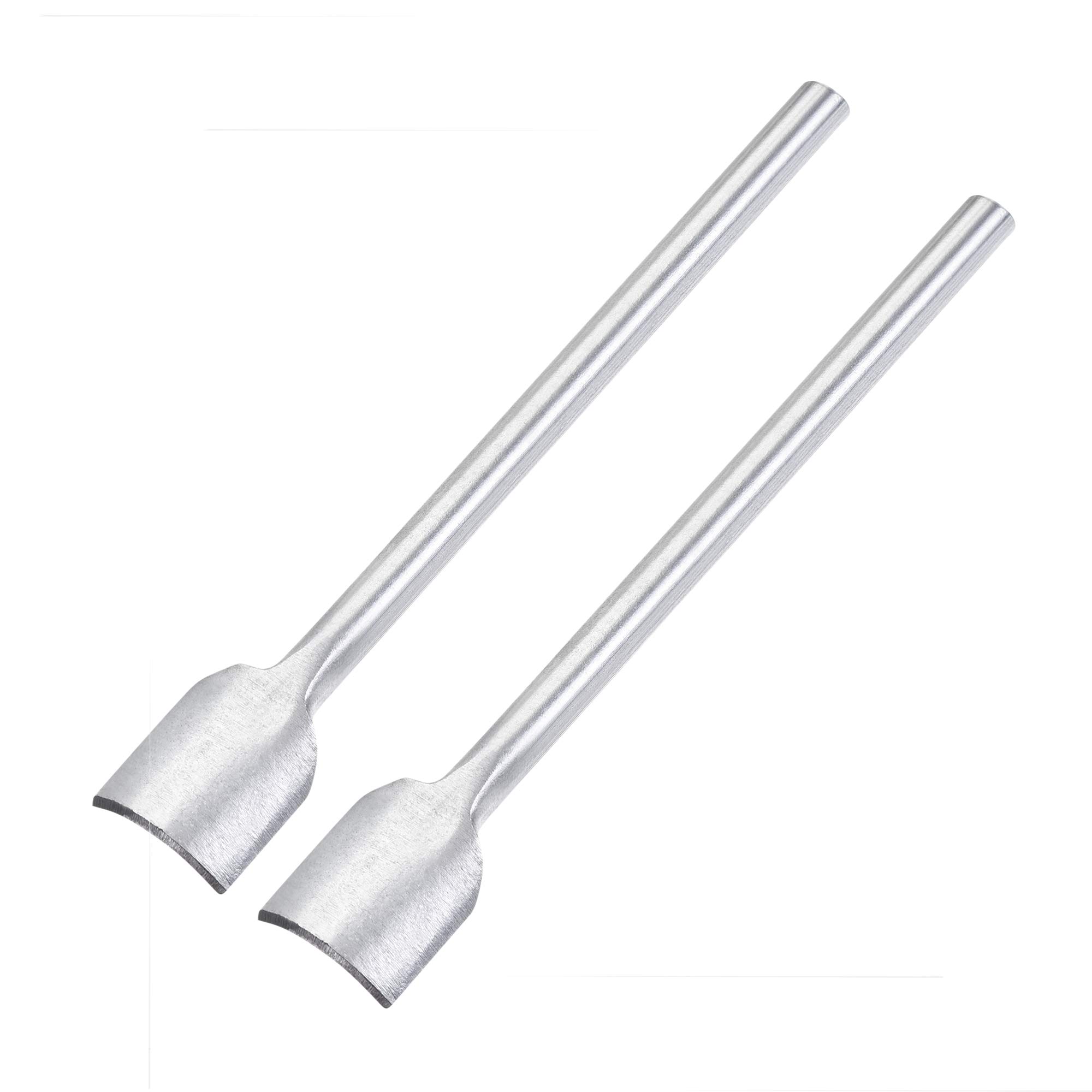 sourcing map Arc-Shaped Leather Cutter Punch 15mm Strap End Punch Tool for Crafting Strap Belt Wallet and Bag 2pcs
