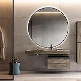 TheiaMo 48" Round LED Bathroom Mirror, Wall Mounted