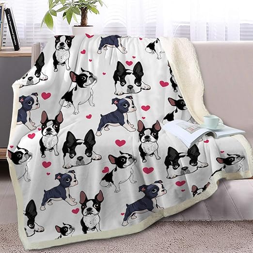 boston terrier throw blanket