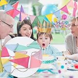 SZXMDKH 60 Flags 68ft Bunting Multicolor Outdoor Linen Burlap Party Banner view 4