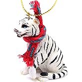 Conversation Concepts Tiger Tiny Miniature One Christmas Ornament White - Delightful!