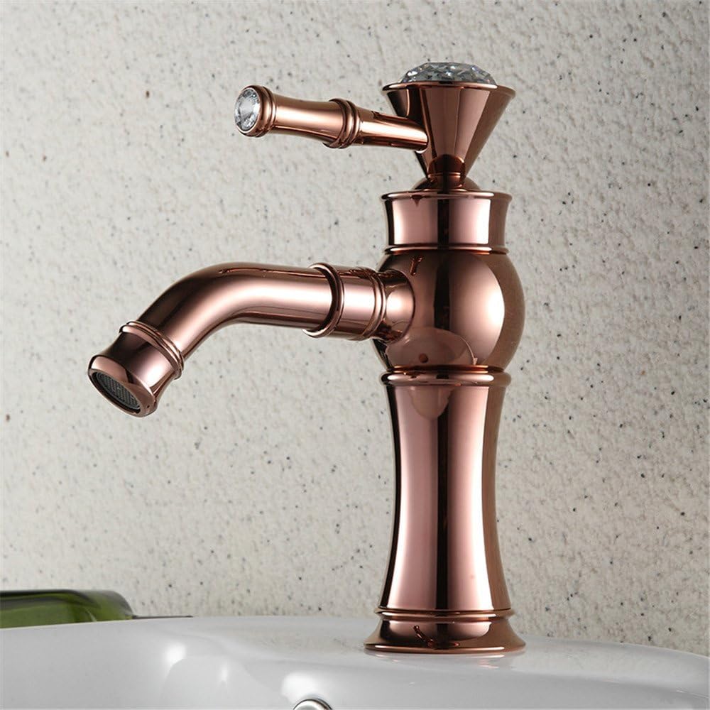Coldtutu 2018 Modern Design Bathroom Sink Tap Basin Mixer Kitchen Tap Quality Rose Gold Hot And Cold Mixer Tap Loose Type Tap Bathroom Single Quick Release