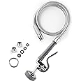 CWM Spray Valve with 45" Flexible Stainless Steel Hose, Pre Rinse Sprayer Assembly for Commercial Kitchen Faucet