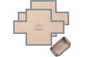 Silicone Bread Loaf Pan Liners, 2 pack Nonstick and Reusable Bread pan Liner. silicone baking mat for 9.5 x 5 inch Loaf Pan