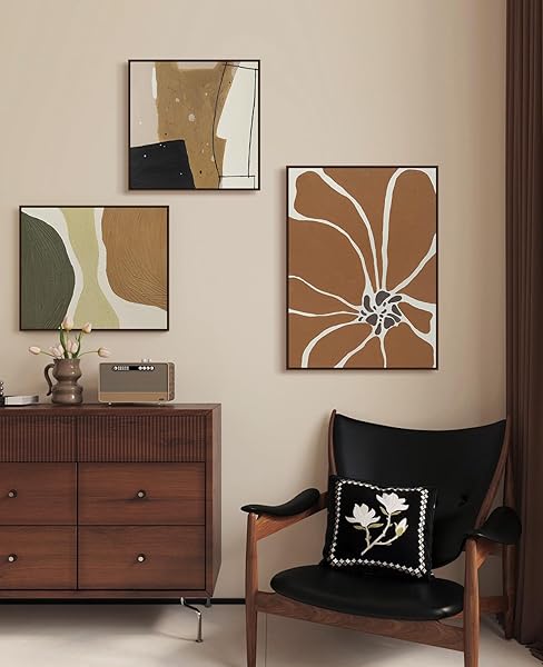 FOLKOR FLOATER FRAME FOR 20X24 CANVAS PAINTINGS, DIY METAL FLOATING FRAME WITH 1.5” DEEP FOR ARTISTS DESIGNERS LANDSCAPE PORTRAIT ARTWORK, MODERN HOME OFFICE WALL DECOR (WALNUT)