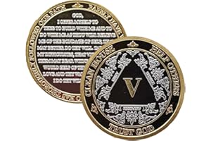 MYRECOVERYSTORE Silver & Gold 1-50 Years Alcoholics Anonymous Medallion AA Coin Capsule Included