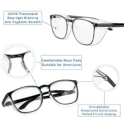 SQIMZAR 2 PCS Safety Glasses Goggles For Women