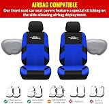 AUTOYOUTH Car Seat Covers Universal Full Set 9PCS Blue view 4