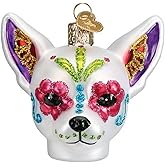 Old World Christmas Dia De Los Muertos Dog Glass Blown Ornament for Christmas Tree, Handcrafted Holiday Decoration, Day of The Dead Collection