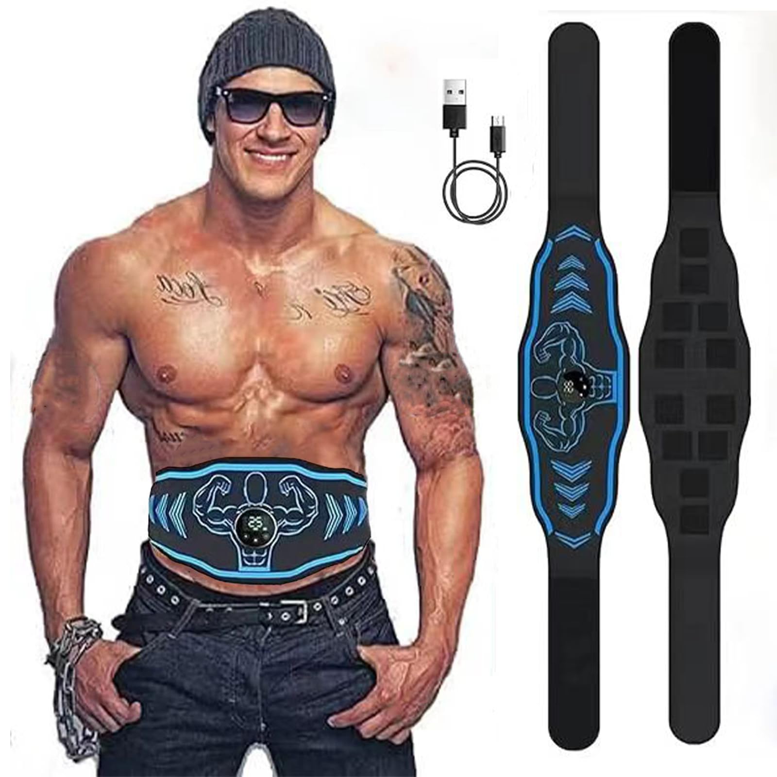 Photo 1 of Fitness Band (Model: KLT-07) Stimulator, Muscle, Power, for Muscle Conditioning with 10 Modes and 30 Intensity Levels - Portable, adjustable waist trainer for abdominal, arm and leg exercises