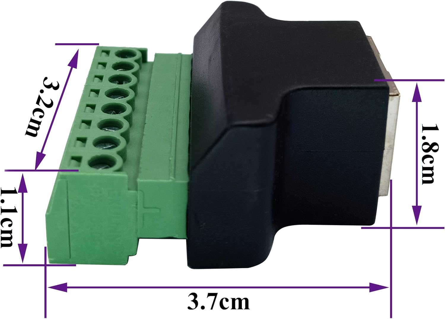 AAOTOKK RJ45 Screw Terminal RJ45 8P 8C Female to 8Pin Female Bolt Screw Type terminals Ethernet Net Network Plug for AV CCTV UTP DVR Cat5 Cat6 Cat7 Coupler(2 Pack/Female) - Image 3