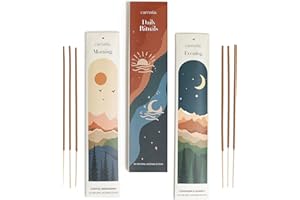 Carnatia Daily Rituals Incense Sticks Set – Coffee & Chamomile Scents for Morning Energy & Evening Relaxation | 100% Natural, Handcrafted Incense for Daily Wellness & Mindful Moments